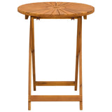 Folding Garden Table Natural 60 x 75 cm Solid Acacia Wood 42024978