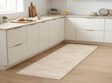 Kitchen Rug Cream Concrete 300 x 60 cm 100% Polyamide Washable 42045709