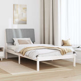 Bed Frame with Headboard White 100 x 200 cm Solid Pine Wood 878913