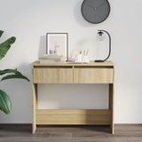 Console Table Sonoma Oak 89x41x76.5 cm Steel 809569
