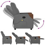 Massage Recliner Chair Dark grey 69 x 86 x 100 cm Fabric 42020648
