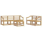 Outdoor Sofa Set 6 pcs White 59 x 59 x 37 cm Solid Acacia Wood 3387258