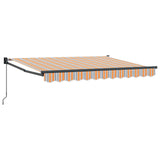 Retractable Awning Orange, Grey and Blue 3.5 x 2 m 3419066