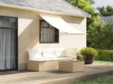 Retractable Awning Cream 150x150 cm Fabric and Steel 368758