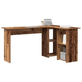 Desk with Shelf Old Wood 142 x 102 x 73 cm Engineered Wood 869296