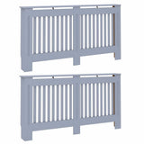 Radiator Cover 2 pcs Grey 152 x 19 x 81.5 cm Engineered Wood 3403231