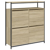 Shoe Cabinet with 4 Flip-Drawers Sonoma Oak 100x34x112 cm 3214414