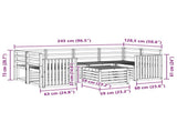 Outdoor Sofa Set 7 pcs Natural Solid Acacia Wood 3374444