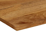 Table Top Live Edge 80x80x3.8 cm Solid Wood Mango 370602