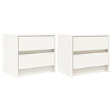 Bedside Cabinets 2 pcs White 40x31x35.5 cm Solid Wood Pine 836138