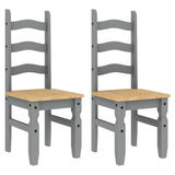3 Piece Dining Set PANAMA Grey Solid Wood Pine 3345207