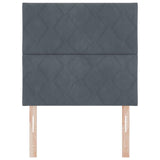 Headboard Wall-mounted Geometric Manual Dark grey 90 cm Velvet 3337894