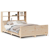 Bookcase Bed without Mattress 150x200 cm King Size Solid Wood 3323803