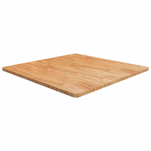 Square Table Top Light Brown 90x90x2.5cm Treated Solid Wood Oak 343033