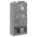 Highboard with Doors Grey Sonoma 68x37x142 cm Engineered Wood 3295862