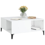 Coffee Table White 80x80x36.5 cm Engineered Wood 821100