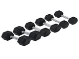 Rubber Dumbbell Set Sports Hex Weight Sets Home Gym Fitness Lift Strength Training Exercise x 5kg, T3398P376771