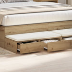 ZNTS Bedside Tables Artisan oak Particle board 160 x 36.5 x 16.5 cm 866978