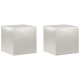 Plant Stand 2 pcs Silver 40 x 40 x 40 cm Steel 8012525