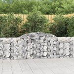Arched Gabion Baskets 10 pcs 300x30x80/100 cm Galvanised Iron 3146511