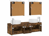 Bathroom Furniture Set 5 pcs Smoked Oak 3407035