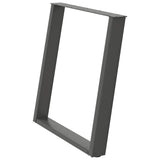 Dining Table Legs U-Shaped 2 pcs Anthracite 70x cm Steel 4012794