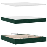 Ottoman Bed with Mattresses Dark Green 160x200cm Velvet 3313412