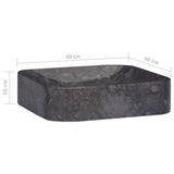 ZNTS Sink Black 40x40x10 cm Marble 149181