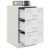 Bedside Cabinet White 34.5x39x62 cm Steel 841785