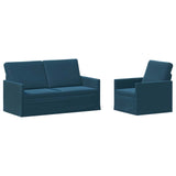 Sofa Set 2 pcs Blue Velvet 3433212