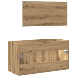 Bathroom Cabinet with Mirror Artisan Oak Engineered Wood 856382
