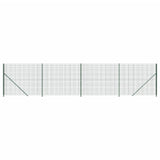 Wire Mesh Fence with Flange Green 1.4x10 m 154179