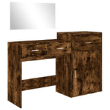3 Piece Dressing Table Set Smoked Oak Engineered Wood 3276522