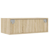 TV Cabinet with LED Lights Sonoma Oak 75x35.5x25 cm 860231