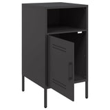 Bedside Cabinet Black 36x39x68 cm Steel 843066
