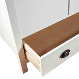 ZNTS 2-Door Wardrobe Hill White 89x50x170 cm Solid Pine Wood 288948