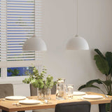 ZNTS Pendant Lamps 2 pcs Height Adjustable E27 White Ø 30 cm Metal 4103452