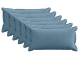 Cushion Cover 6 pcs HOUTEN Blue 50 x 80 cm Corduroy 920120