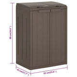 Trash Bin with 2 Doors Brown 65x45x88 cm PP 151225
