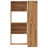 Corner Bookcase 4-Tier Artisian Oak 85x85x140 cm Engineered Wood 3307818