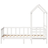 Day Bed and Bench Set with Roof without Mattress White 80x200 cm 3282219