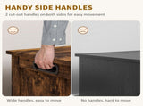 Storage Chest, Modern Storage Trunk with 2 Safety Hinges and Cut-out Handles, Wooden Toy Box for T3398P342476