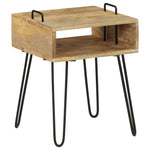 ZNTS Bedside Table Solid Mango Wood 40x34x47 cm 246019