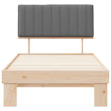 Bed Frame with Upholstered Headboard Light Grey 100 x 200 cm 877509