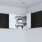 Wall Corner Cabinet PORTO Black 57 x 57 x 40 cm Engineered Wood 885306