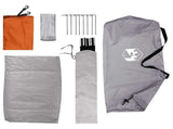 Camping Tent with Roof Grey and Orange 275 x 215 x 125 cm 42028634