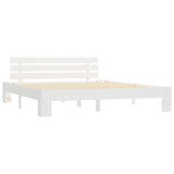 Bed Frame without Mattress White 160x200cm Solid Wood Pine 283158