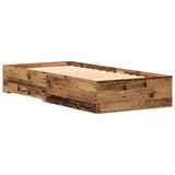 Bed Frame with Drawer Old Wood 90 x 190 cm Engineered Wood 3333990