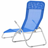 Folding Sun Loungers 2 pcs Textilene Blue 44337