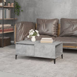 ZNTS Coffee Table Concrete Grey 90x50x36.5 cm Engineered Wood 821120